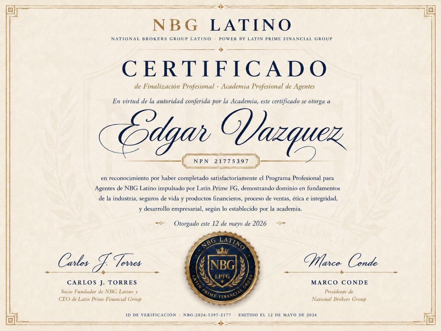 Reconocimiento de NBG Latino